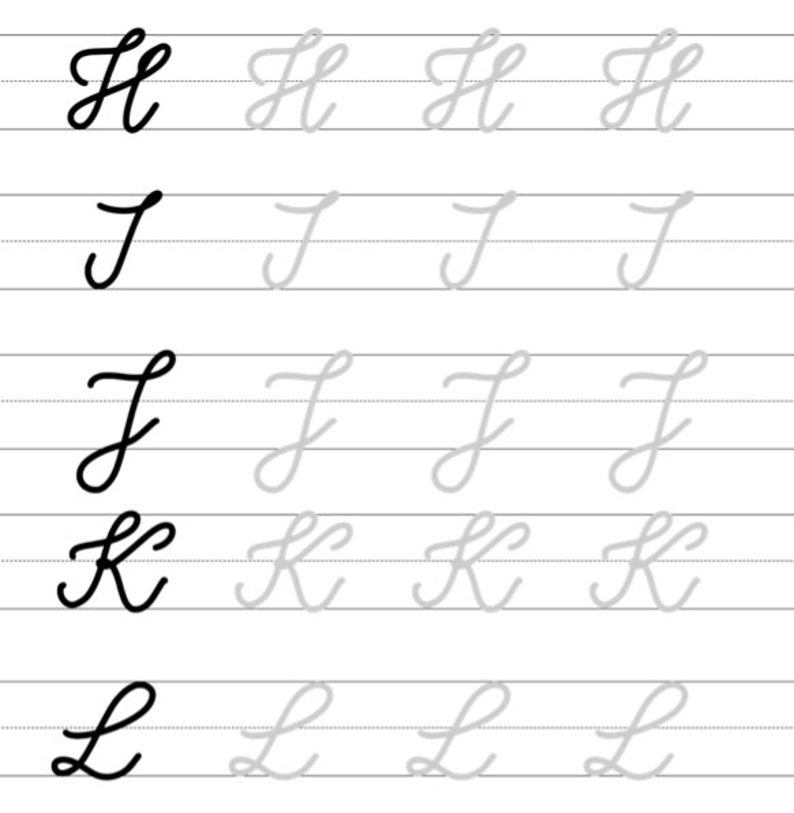 100 Lettering Übungsblätter Handlettering für Fineliner, Brushpen & Filzstift. Brushlettering, Alphabete, Schnörkel. Sofort Download, PDF Bild 6