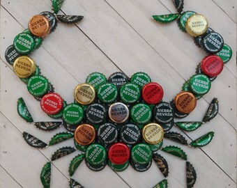 Sierra Nevada Craft Beer Bottle Cap Crab Wall Art
