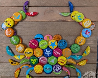 Bright & Beachy Beer Bottle Cap Crab
