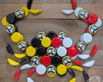 Maryland Flag Natty Boh Themed Beer Bottle Cap Crab Wall Art National Bohemian Baltimore