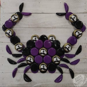 Ravens & Natty Boh Beer Bottle Cap Crab Wall Art National Bohemian Baltimore