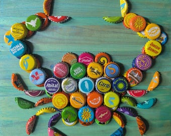 Tropical Beer Bottle Cap Crab