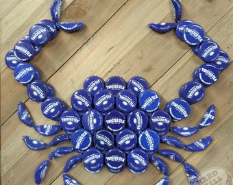 Twisted Tea Bottle Cap Crab Wall Art Beer