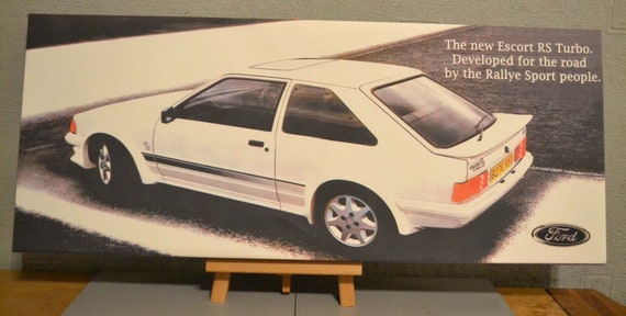Handmade Canvas Of Mk3 Ford Escort Rs Turbo 12inch By 30inch Etsy