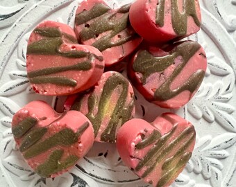 Chocolate Covered strawberry Scented Wax Melt Hearts- Pack of 3