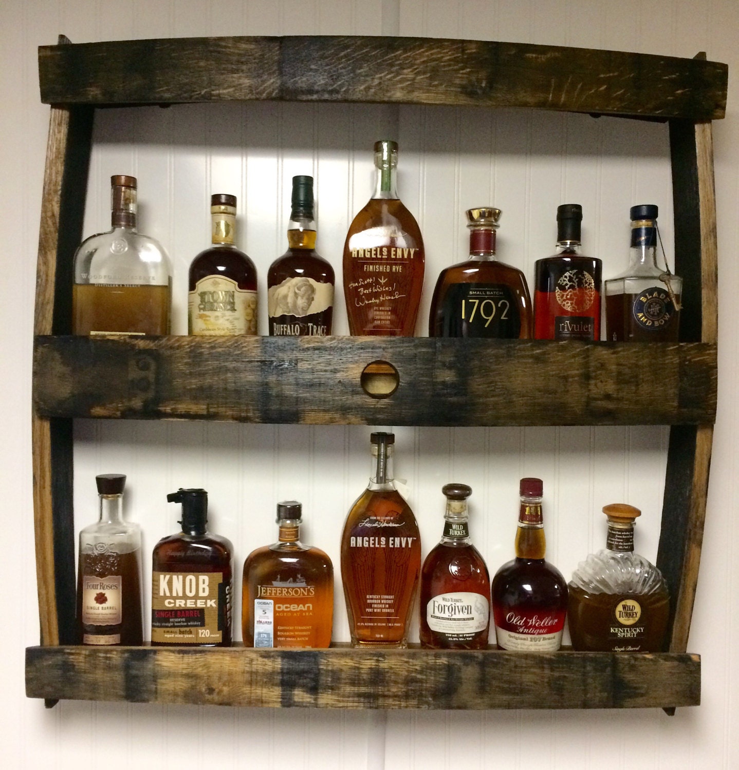 Bourbon Bottle Display Shelf. Great for Man Caves. Etsy