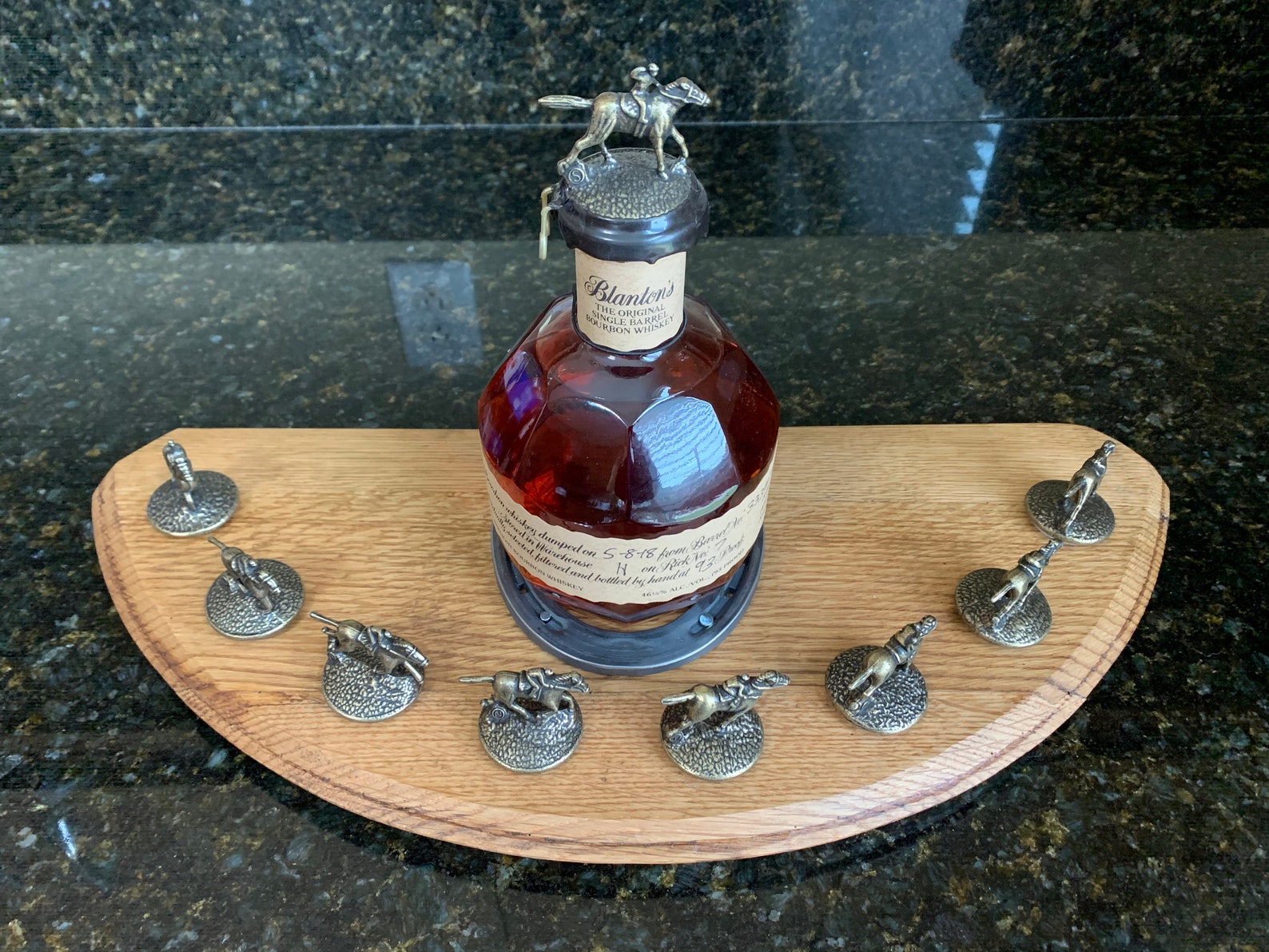 Blantons Bourbon Bottle Stopper display only. Great Groom Etsy