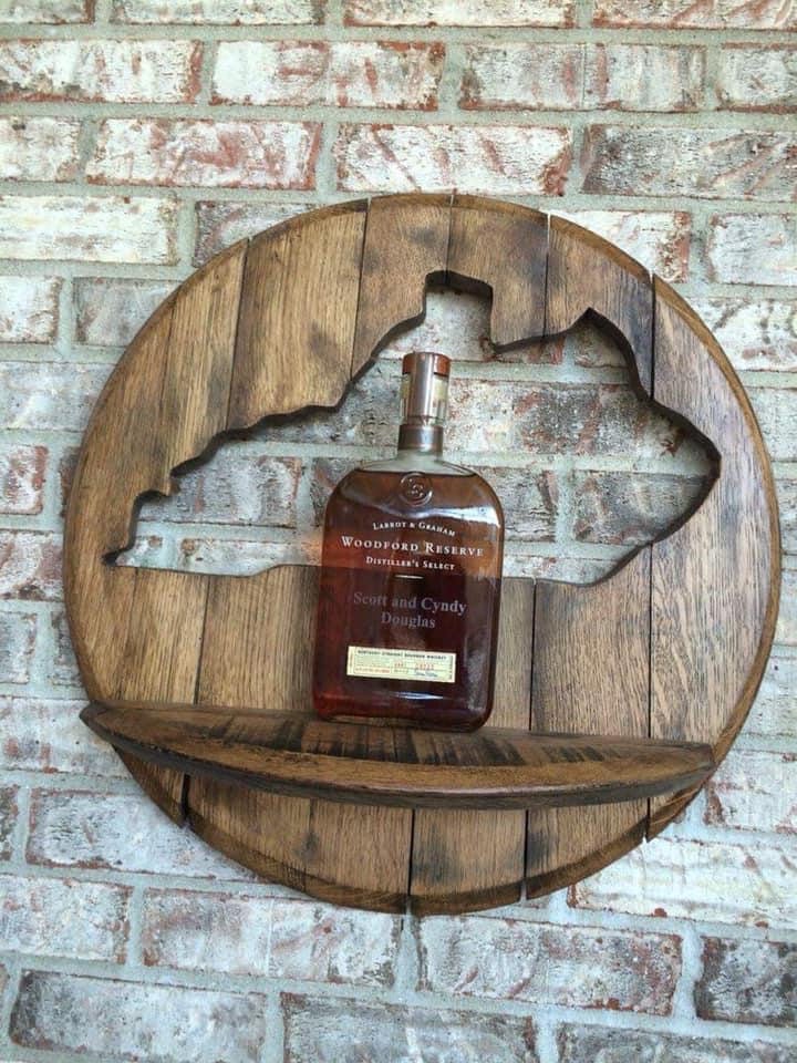 Bourbon Barrel Kentucky Shelf Etsy
