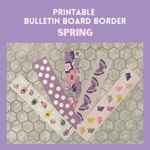 Springtime Bulletin Board Border, Printable, Easy Classroom Decoration