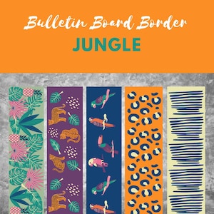Jungle Bulletin Board Border, Printable, Easy Classroom Decoration