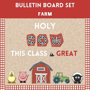 Farm Bulletin Board Set, Printable, Easy Classroom Decoration