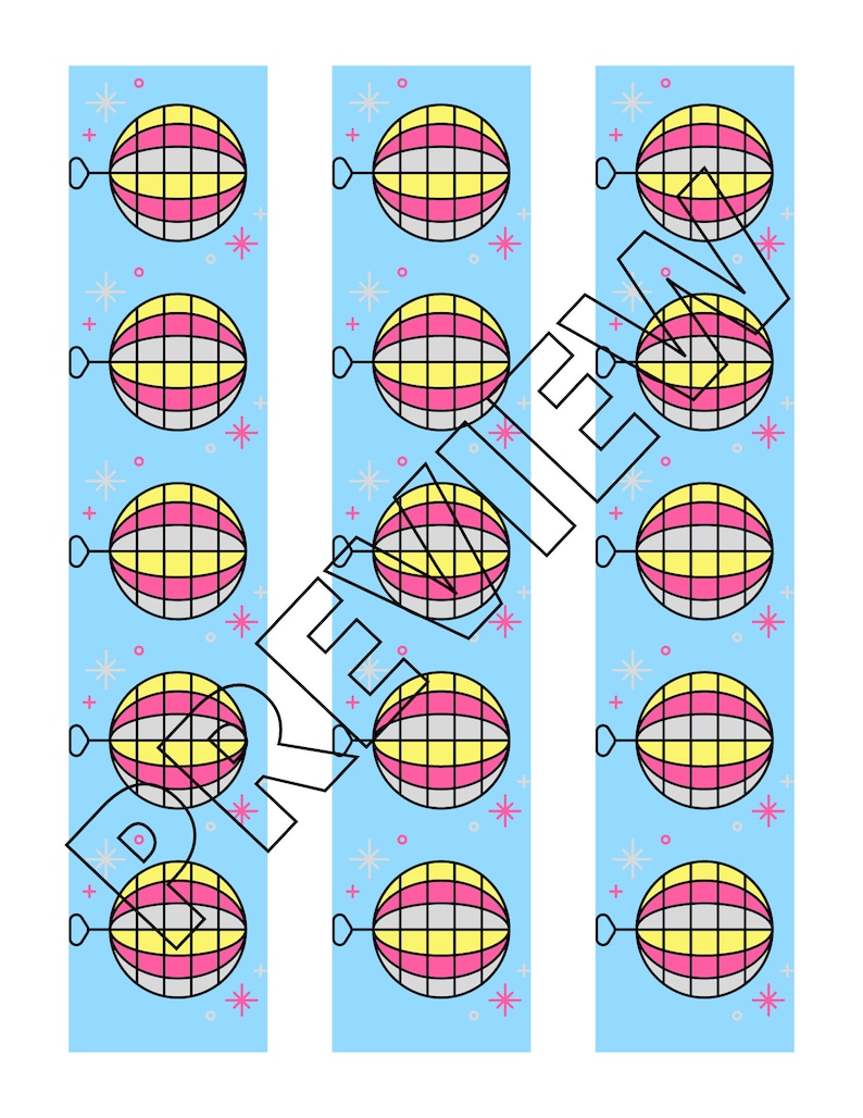 Disco Bulletin Board Border Printable Easy Classroom Etsy