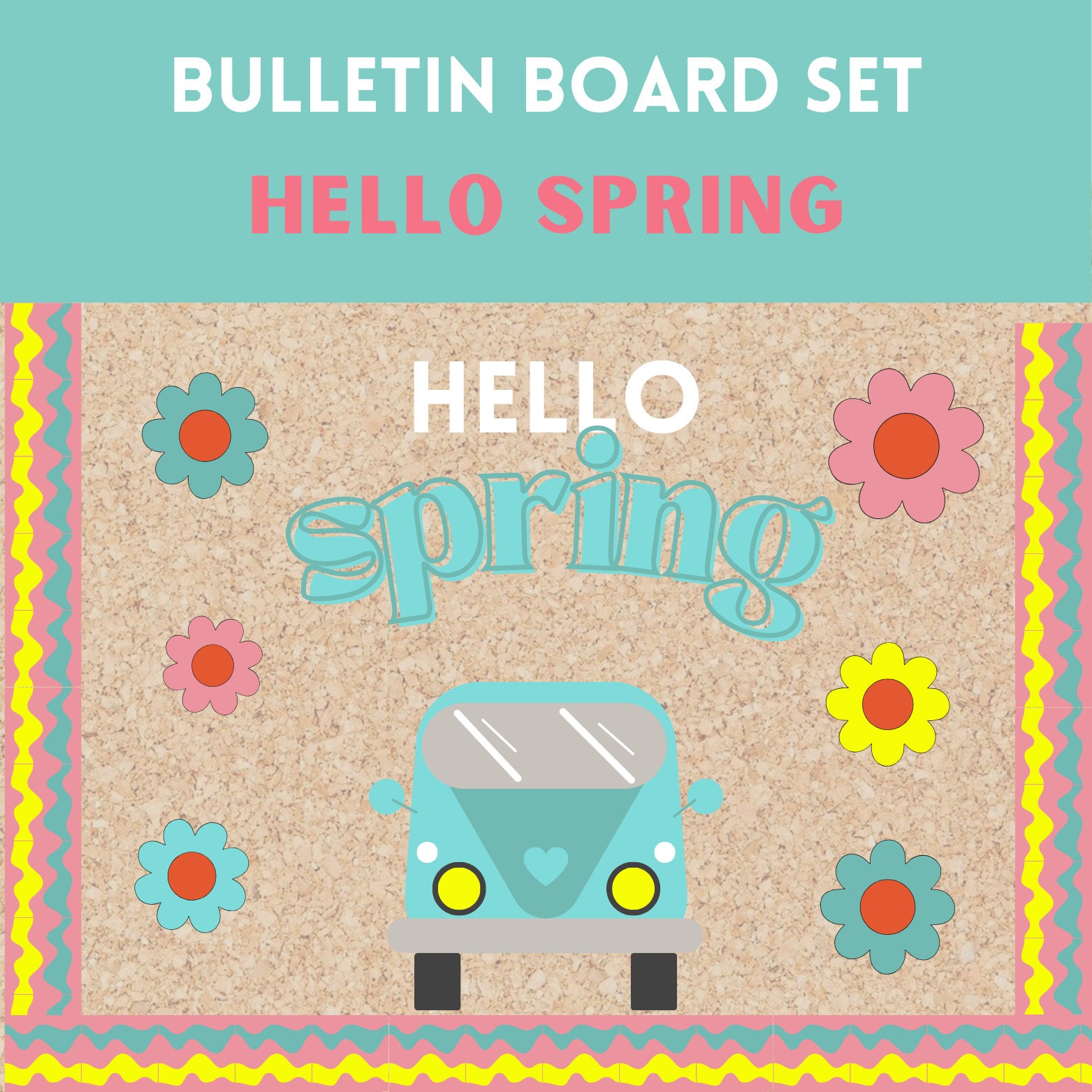 Springtime Bulletin Board Set, Printable, Easy Classroom Decoration - Etsy