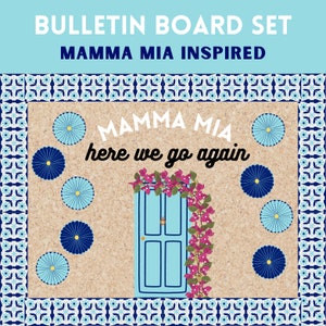 Mamma Mia Summertime in Greece Bulletin Board Set, Printable, Easy Classroom Decoration