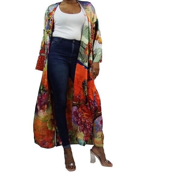Floor length kimono cardigan hotsell