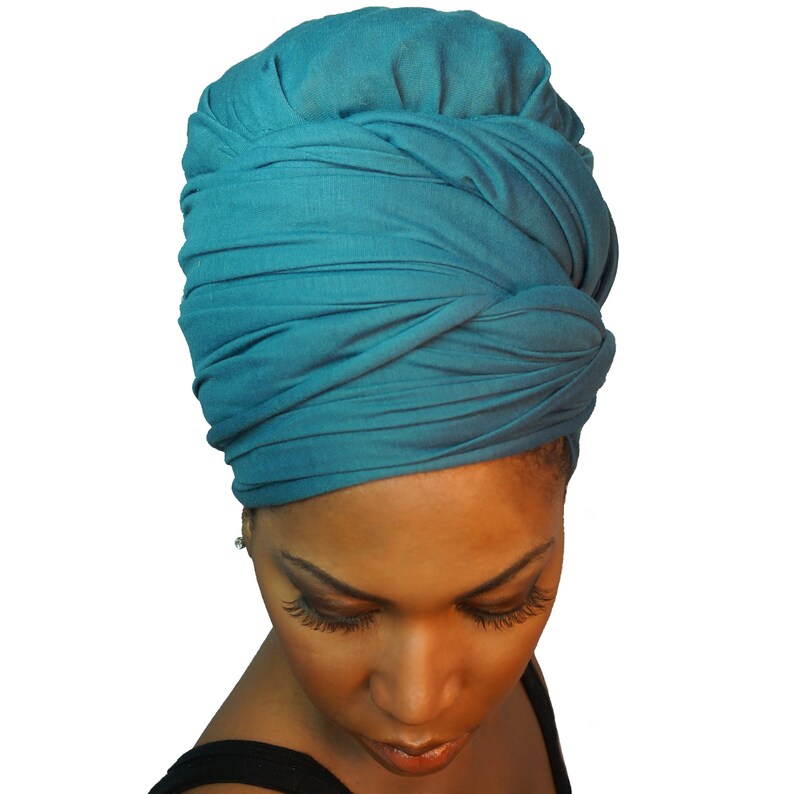 Stretch Head Wraps for Women TEAL Extra Long Soft Stretch Etsy