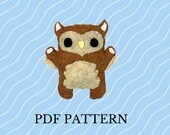Owlbear Felt Pattern PDF, Easy cute sewing pattern, fantasy d&d plushie, dnd stuffie