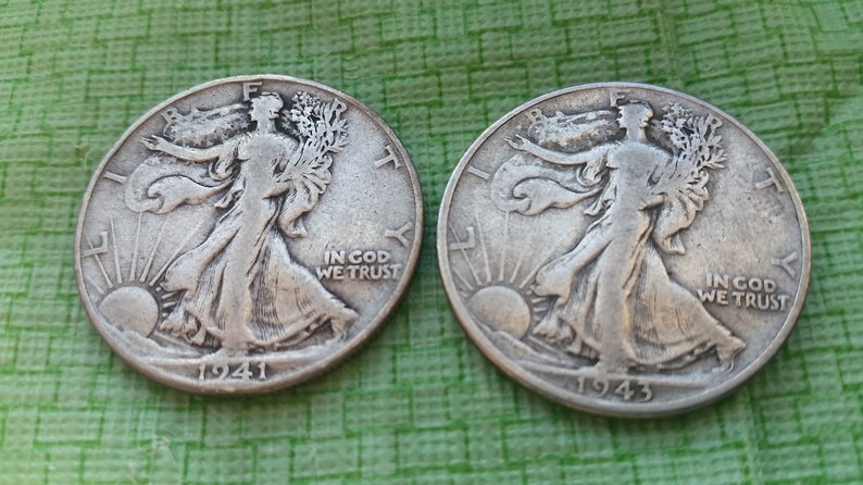 VERY FINE* *FREE SHIPPING* 1943 S WALKING LIBERTY HALF DOLLAR *VF
