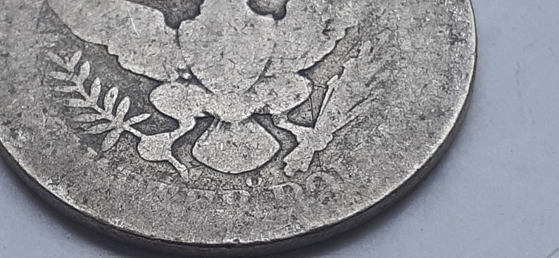 1896 O Barber head quarter semi-key date #J2262 90/% Silver US coin.