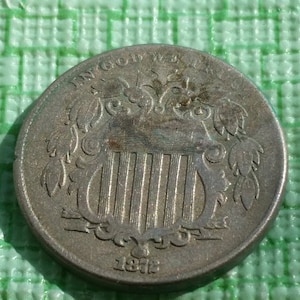 1872 Shield nickel F-Vf details #M1093 US coin