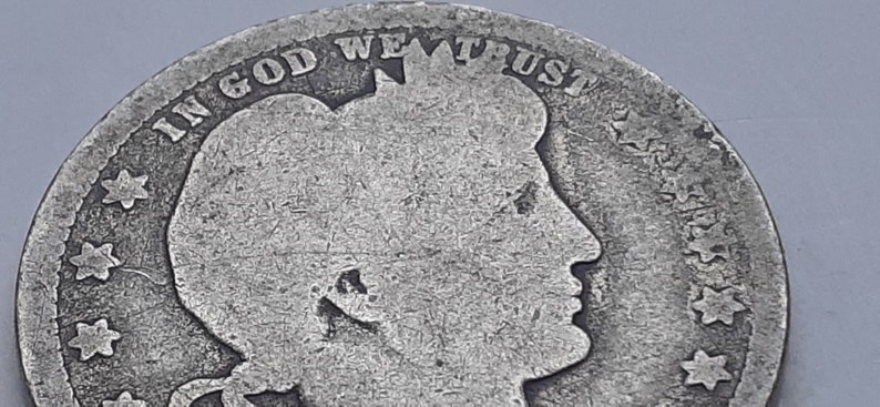 1896 O Barber head quarter semi-key date #J2262 90/% Silver US coin.