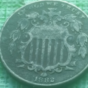 1882 Shield nickel , VF plus details #A1063 US coin