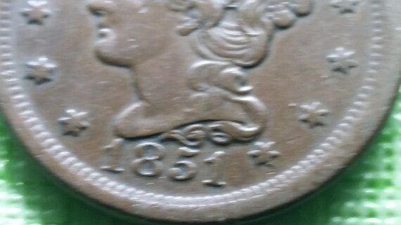 #D2244 one of those sharp US coins EF details 1845 Braided Hair large cent
