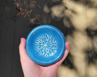 Jewelry trinket dish wheel thrown handmade pottery ceramics