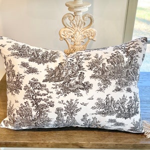 Toile Vintage Pillow Cover