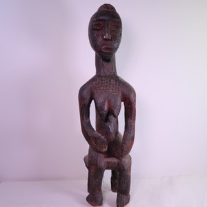 Bambara female statuette, african tribal art, Mali
