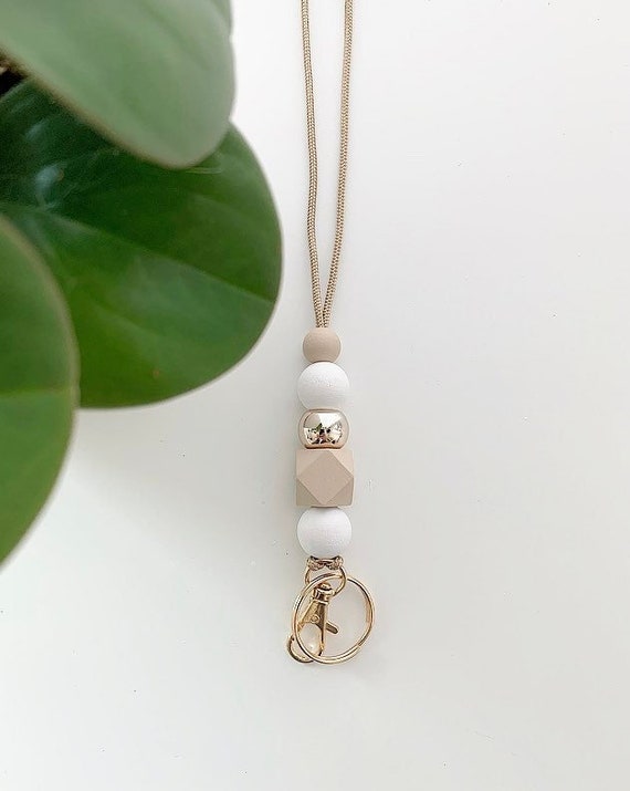 Lanyard Beaded Lanyard Breakaway Lanyard Teacher Gift Etsy