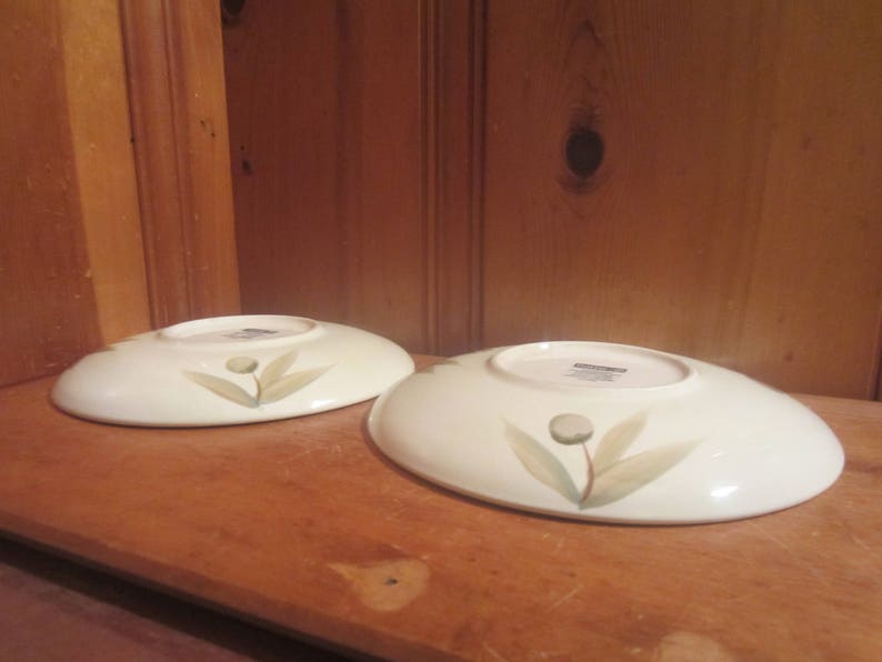 Set of 2 Home Target Ceramic Stoneware 8.5 SaladBread Plate Olive Branches Thick and Heavy