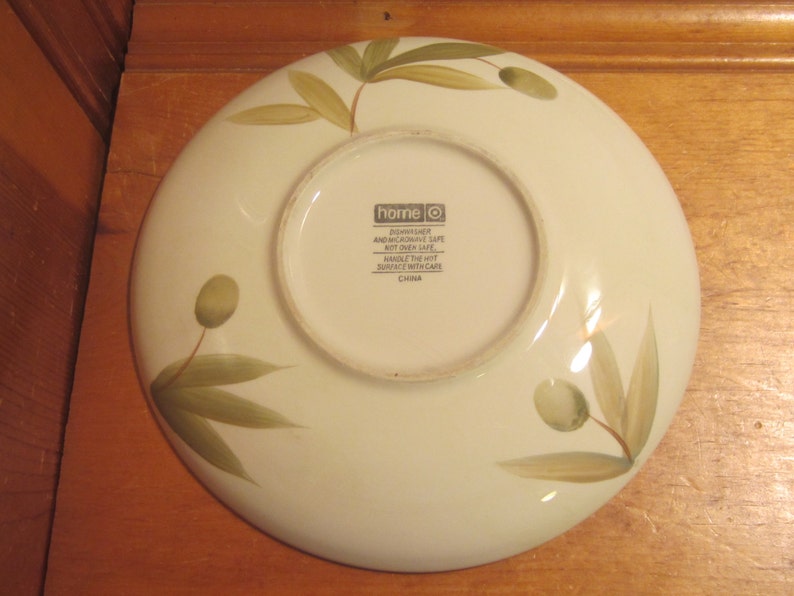 Set of 2 Home Target Ceramic Stoneware 8.5 SaladBread Plate Olive Branches Thick and Heavy