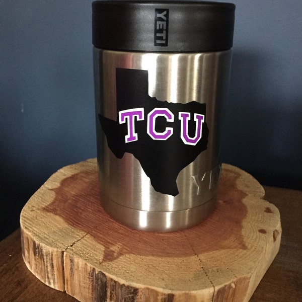 TCU decal, Texas Christian University, Horned Frogs decal, college decal, yeti decal, Swell decal