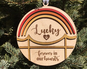 1481 Dog Ornament Personalized Dog Ornament Furever In Our Hearts Pet Loss Ornament Christmas Ornament Pet Memorial Ornament