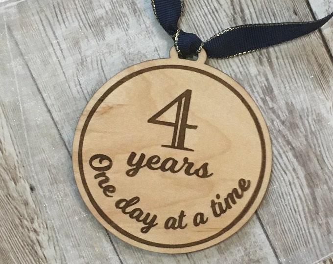 One Day at a Time Ornament Year Marker Year Milestone Ornament Clean and Sober Gift Idea Sobriety Support Gift