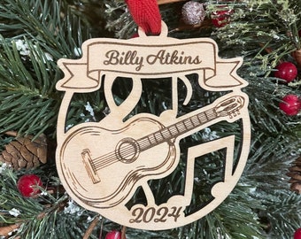 Guitar 2025 Christmas Ornament | Personalized Guitar Ornament  | 2025 Christmas
