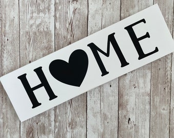 Home Heart Wood Sign: Housewarming Gallery Wall Decor