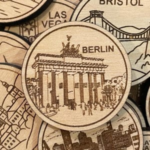 Jeton de voyage ou aimant de voyage à Berlin Allemagne | Jetons de collection pour l'état, la ville, le monument, les parcs nationaux ou le pays du bois | Jeton de suivi de voyage