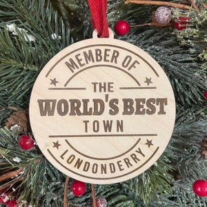 World’s Best Town Christmas Ornament | Neighbor Gift | New Neighbor Gift | 2025 Christmas Ornament