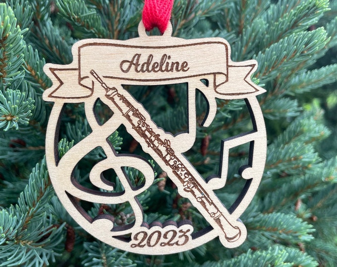 Oboe 2024 Christmas Ornament | Personalized Oboe Ornament  | 2024 Christmas