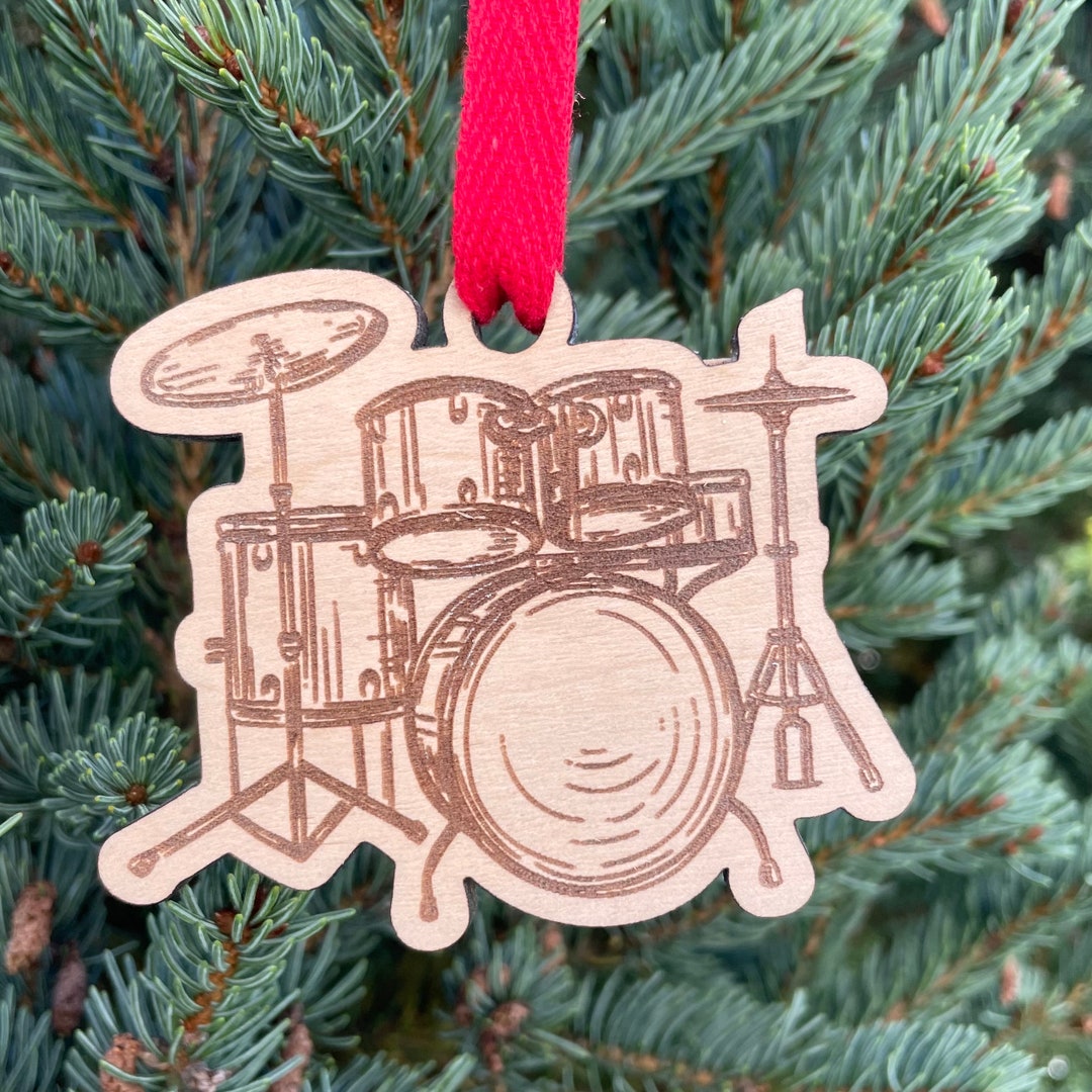 Drums Christmas Ornament Drum Set Ornament Drummer Etsy