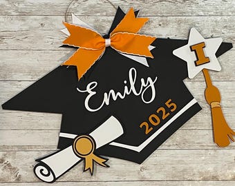 Custom Grad Cap Door Hanger: Senior 2025 Graduation Decor