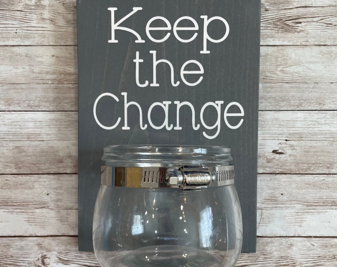 Keep the Change Jar | Color Pop Series | Laundry Room Decor & Organization | New Mom Gift Idea | Laundry Room Humor