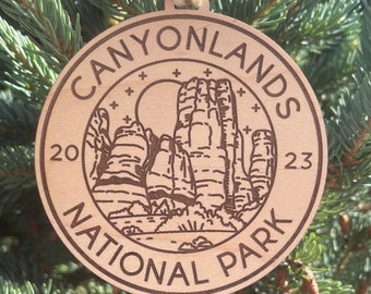 ornement du parc national de Canyonlands | ornement de parc américain | Noël 2024 | ornement de voyage d'aventure | Souvenir du parc national