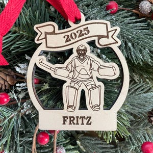 Field Hockey Goalie 2026 Field Hockey Player Christmas Ornament | Personalized Field Hockey Goal Keeper Ornament  | 2025 Christmas