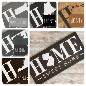 6.5 High Last Name or Town Name Horizontal Wood Sign Housewarming Gift Farmhouse Town name Sign Gallery Wall Décor image 10