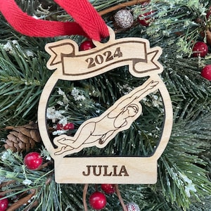 Swimming 2025 Girl Swimmer Christmas Ornament | Personalized Swim Ornament  | 2025 Christmas