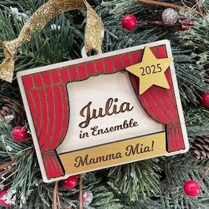 Musical Theatre Ornament | Personalized Stage Name Ornament | 2025 Musical Theater Stage Ornament | Dance Show Performer Stage Gift Idea