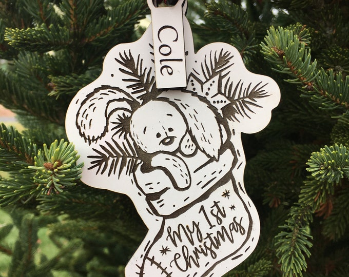 My First Christmas 2024 Ornament | Christmas Tree Ornament | Baby’s First Christmas | Personalized Baby 1st Ornament